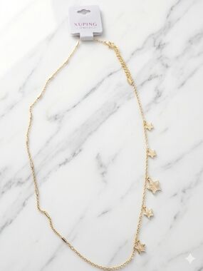 Ping Gold Star Charm Necklace - Gold